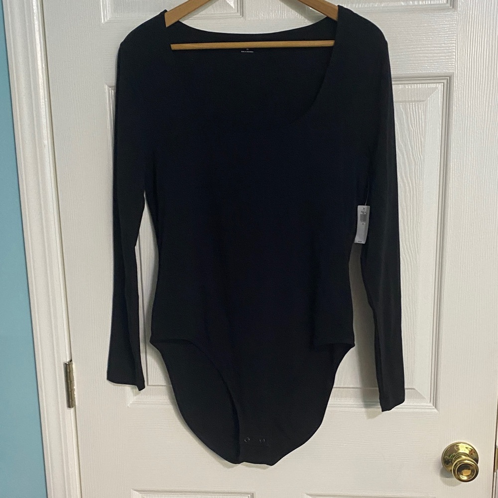 Old Navy Women's Black Long Sleeve Bodysuit Size XL